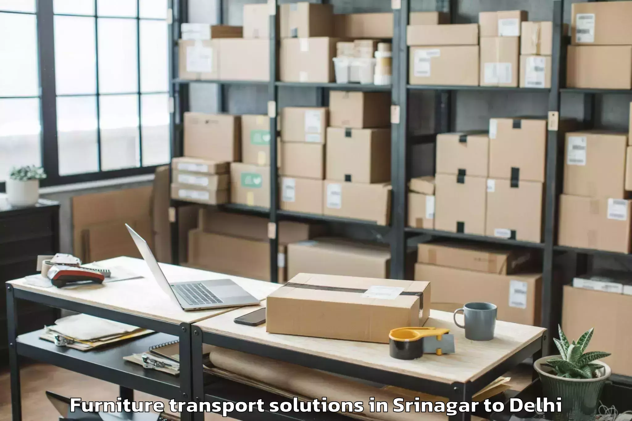 Expert Srinagar to Saraswati Vihar Furniture Transport Solutions